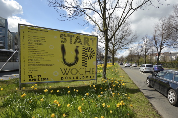 Start-up-Woche Düsseldorf, Großfläche Werbung